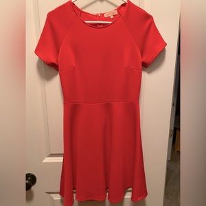 Eight Sixty red sheath fit flare dress